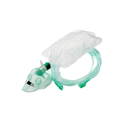 Mască oxigen cu sac și tub prelungitor