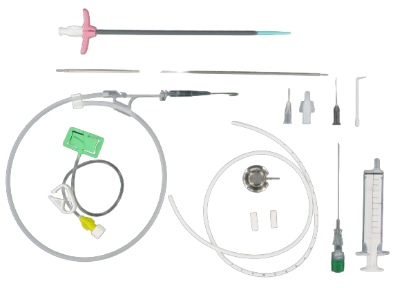 Port implantabil de profil redus cu cateter de silicon IV (total radiopac)